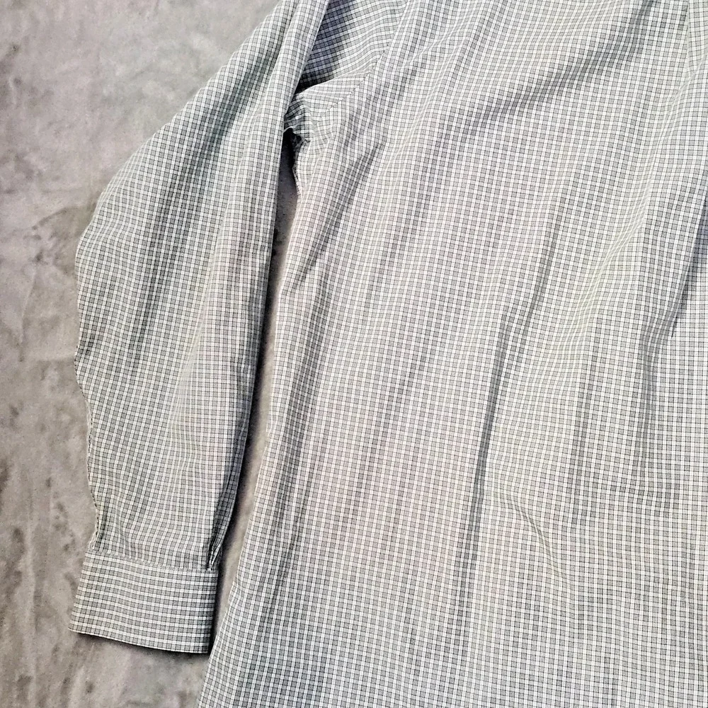 Brooks Brothers Regent Fit Cotton Polo Shirt Dress‎ Mens 17.5-36/7 Green Plaid